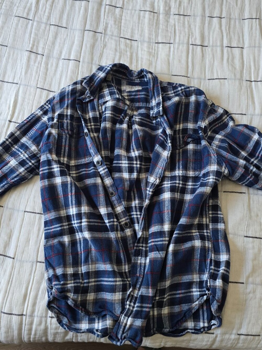 JACHS Flannel Shirt – Blue Plaid – Size L Price $18 OBO Brand JACHS Size L Condi